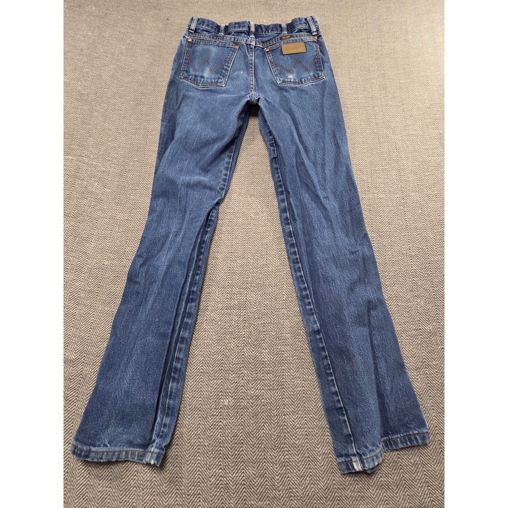 Wrangler Mens Denim Jeans Blue Straight Leg Size 31x32 Classic Western Style